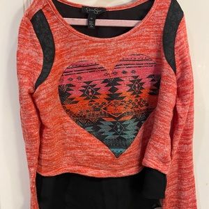 Jessica Simpson dark orange native shirt